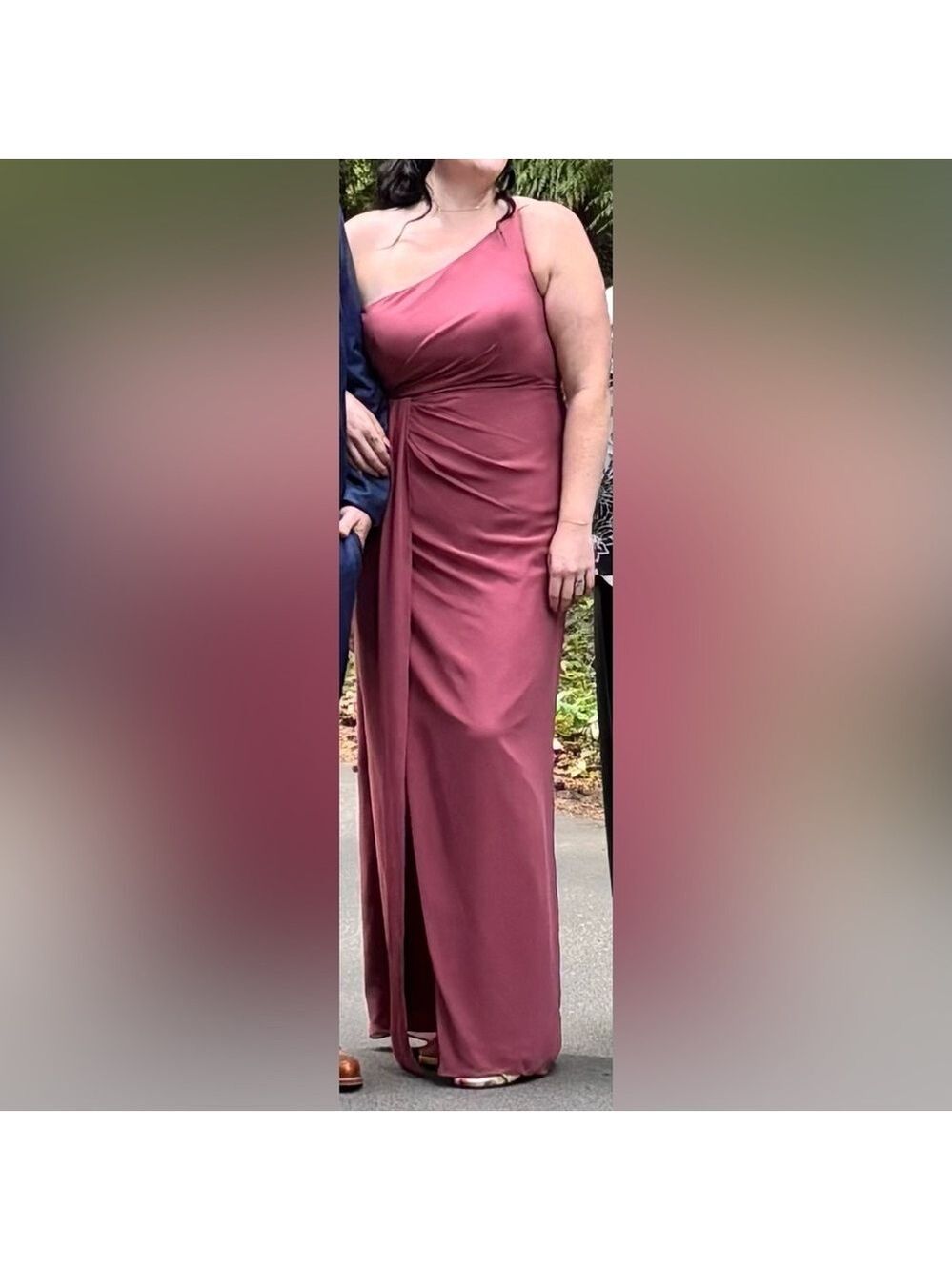 AZAZIE Christian Siriano Bridal dress bridesmaid grad dress desert rose 16
